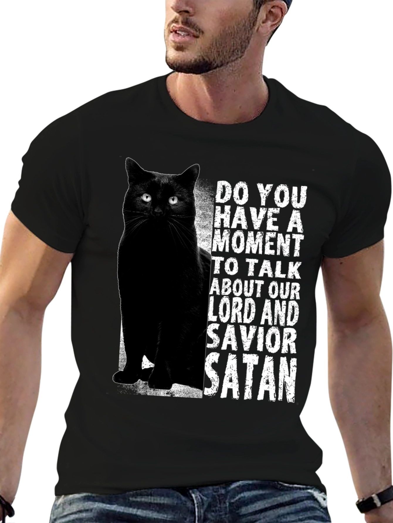 Black Cat Satan T-Shirt