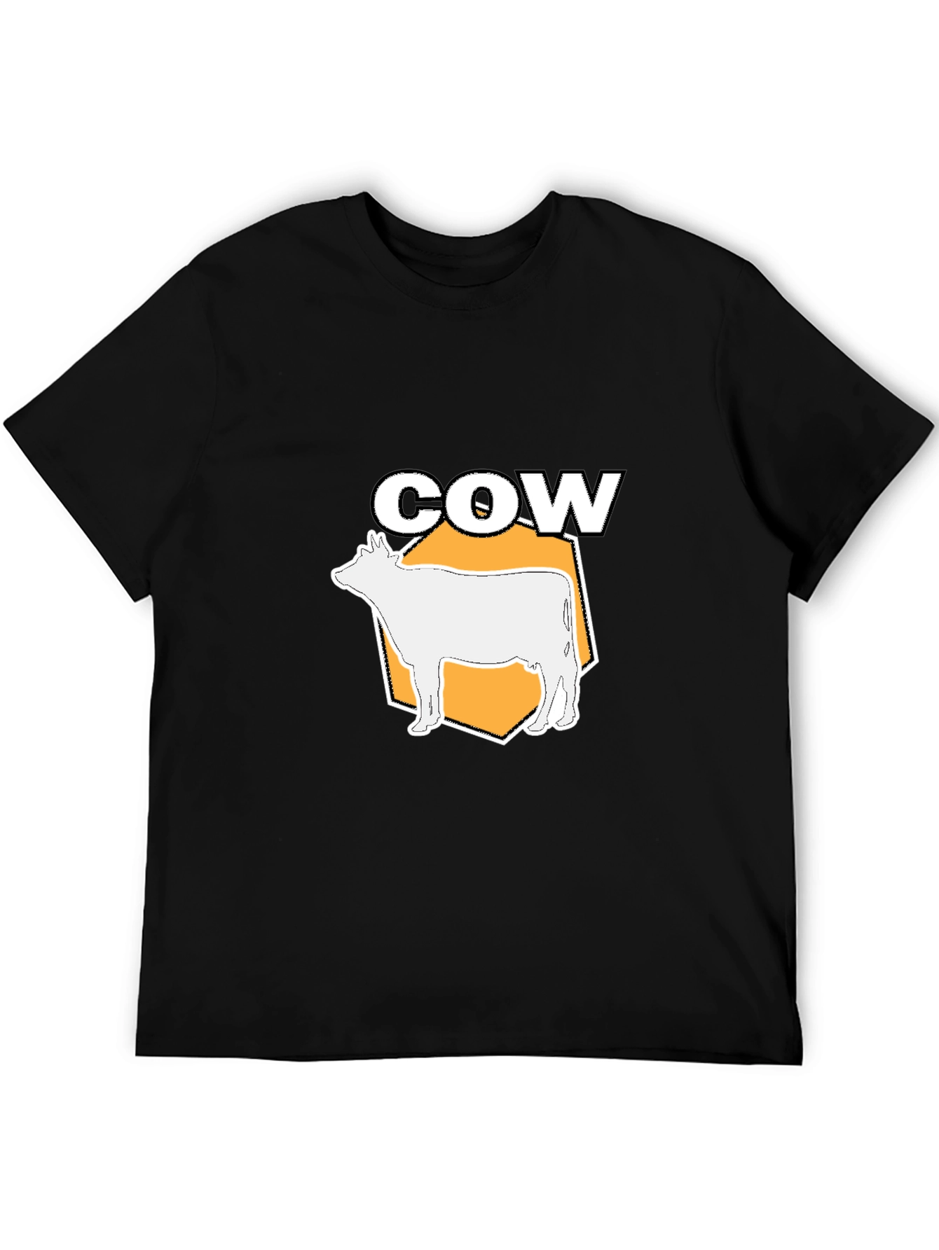 Cow Graphic Black T-Shirt
