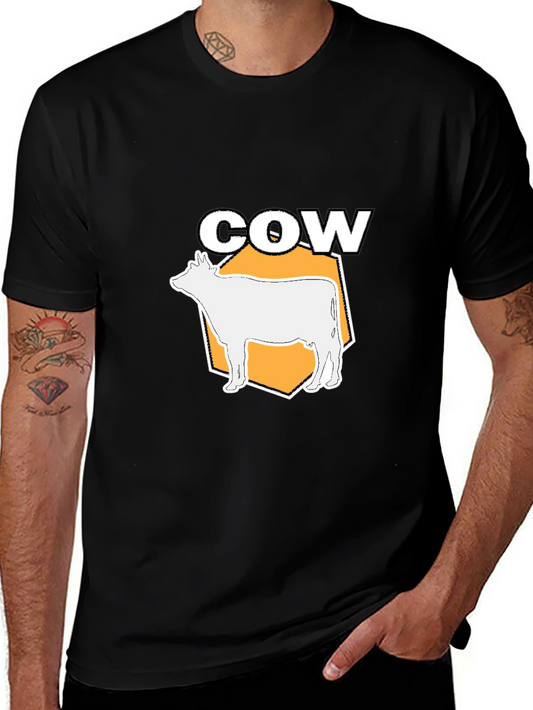 Cow Graphic Black T-Shirt