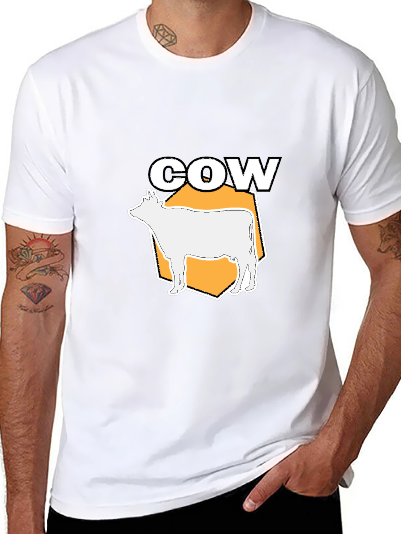 Cow Graphic Black T-Shirt