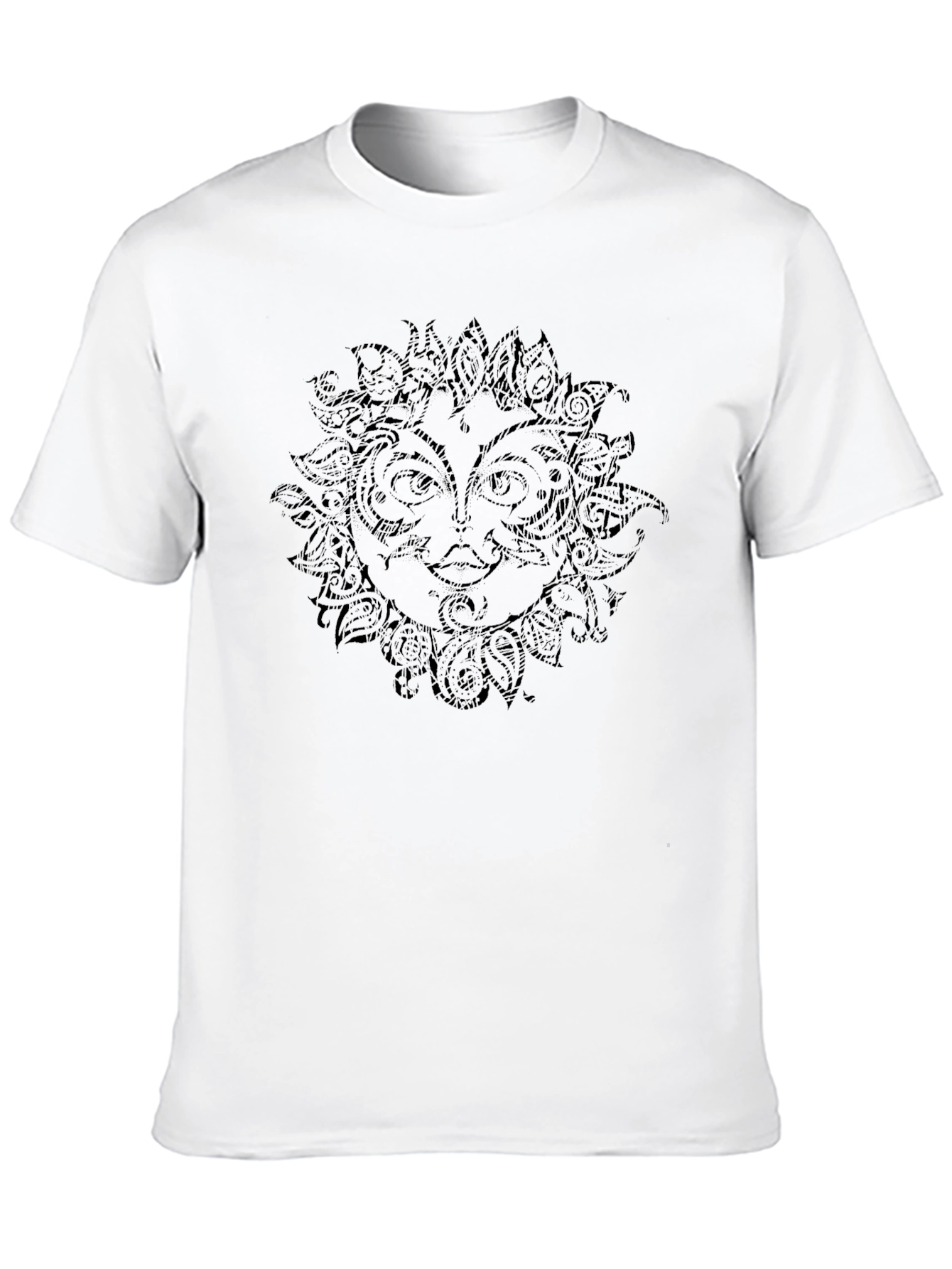 Boho Sun Graphic Black T-Shirt - Unique Design
