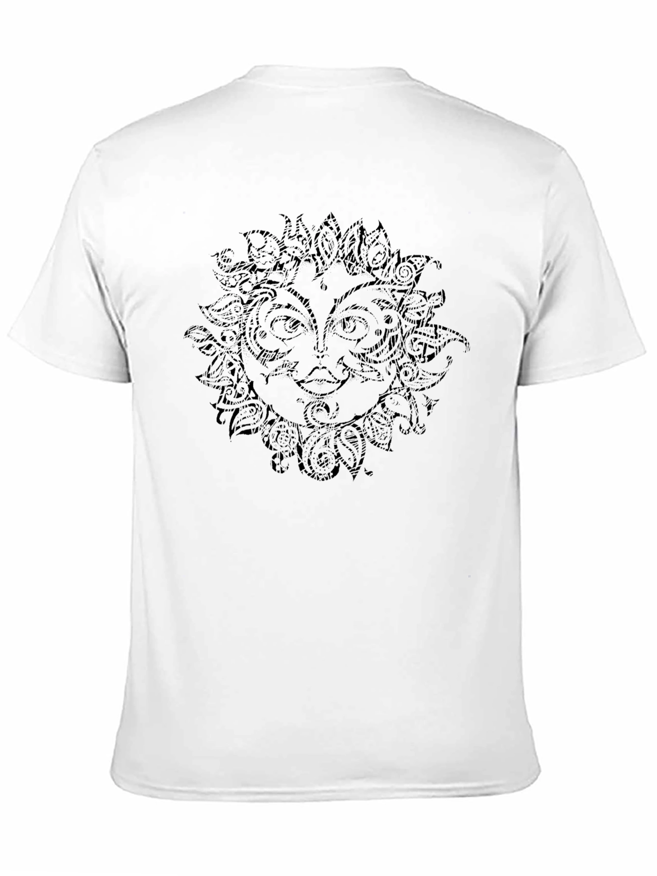 Boho Sun Graphic Black T-Shirt - Unique Design