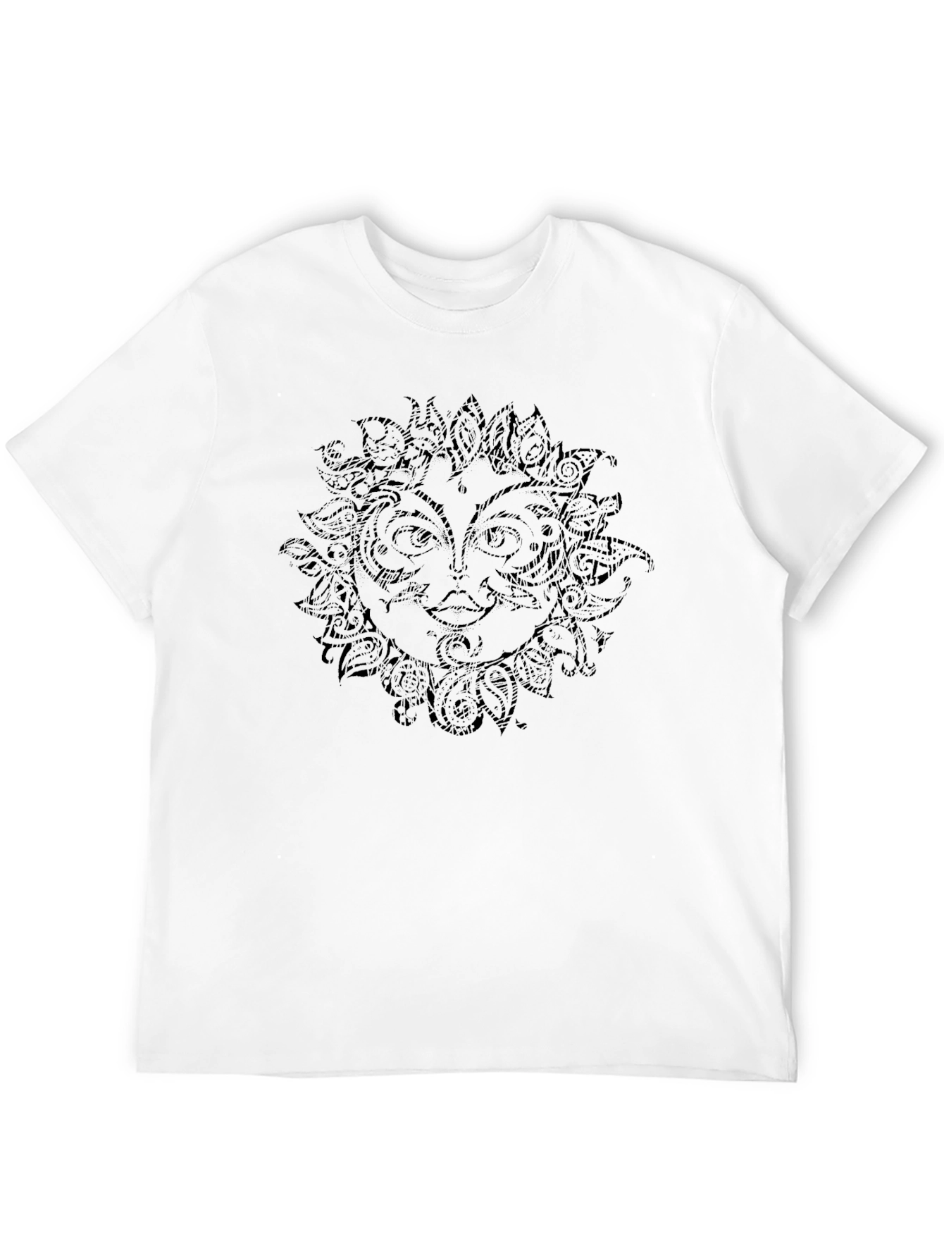 Boho Sun Graphic Black T-Shirt - Unique Design