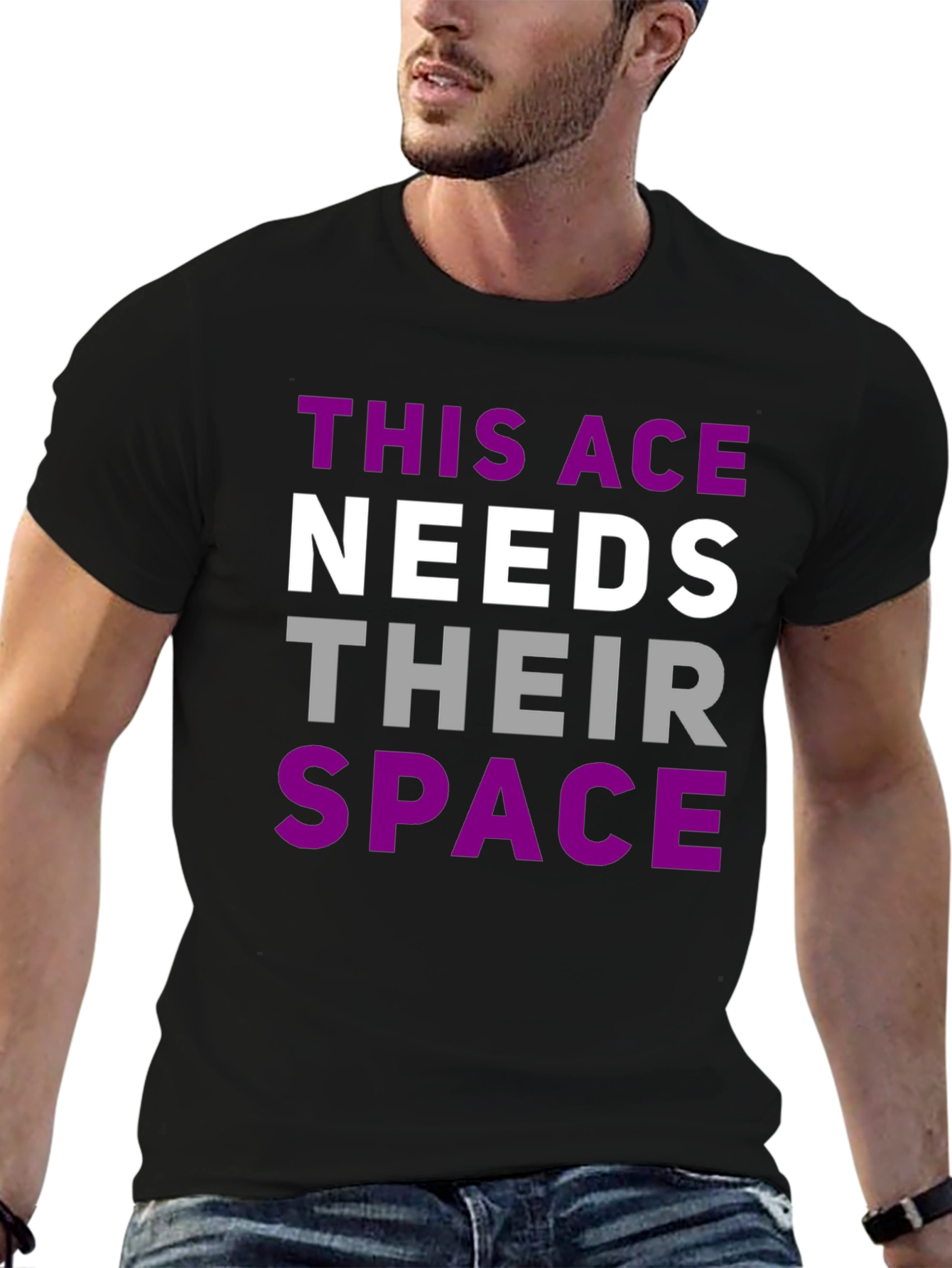 Asexual Pride T-Shirt - This Ace Needs Space Tee