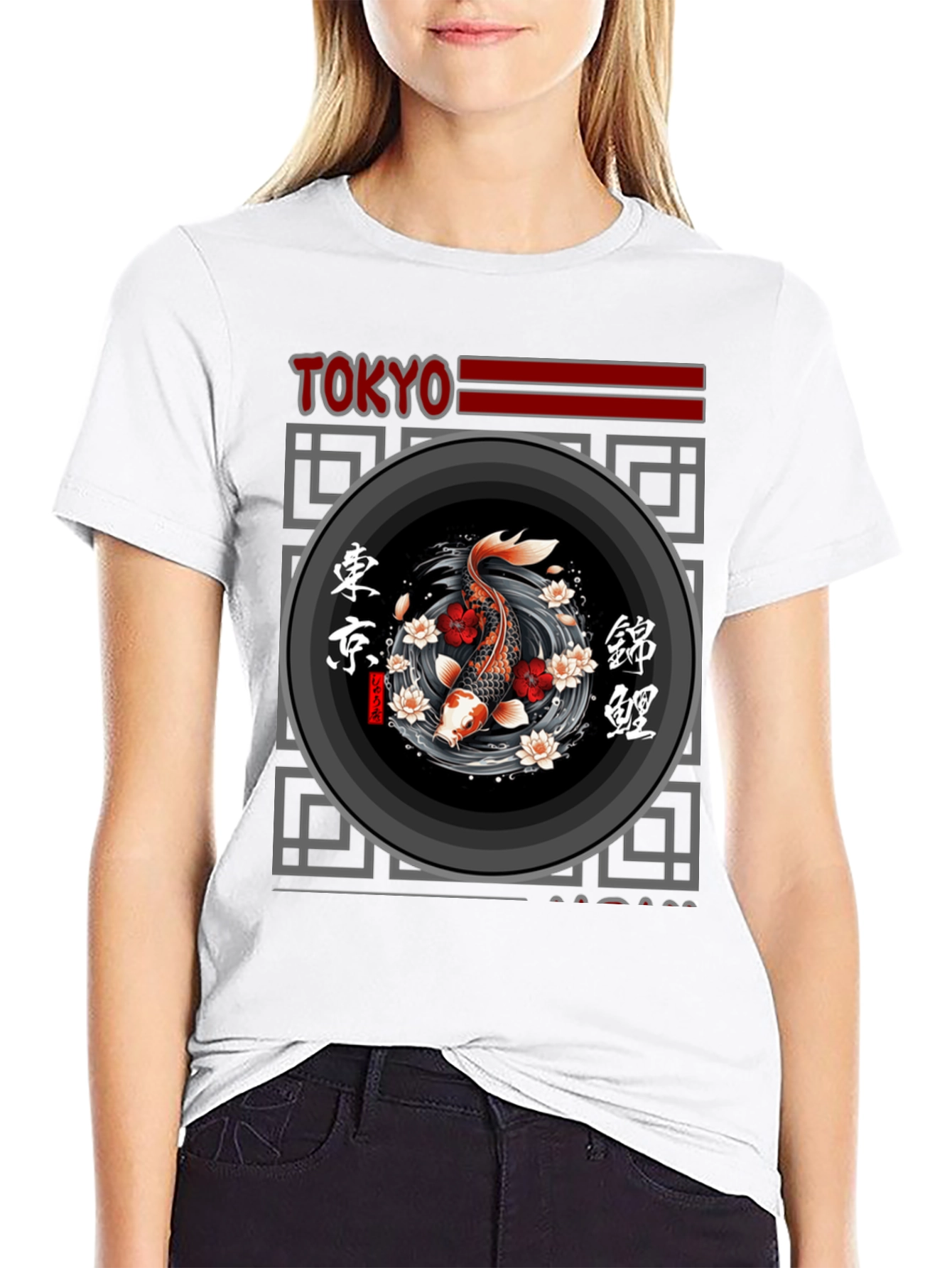 Tokyo Koi Fish Graphic T-Shirt