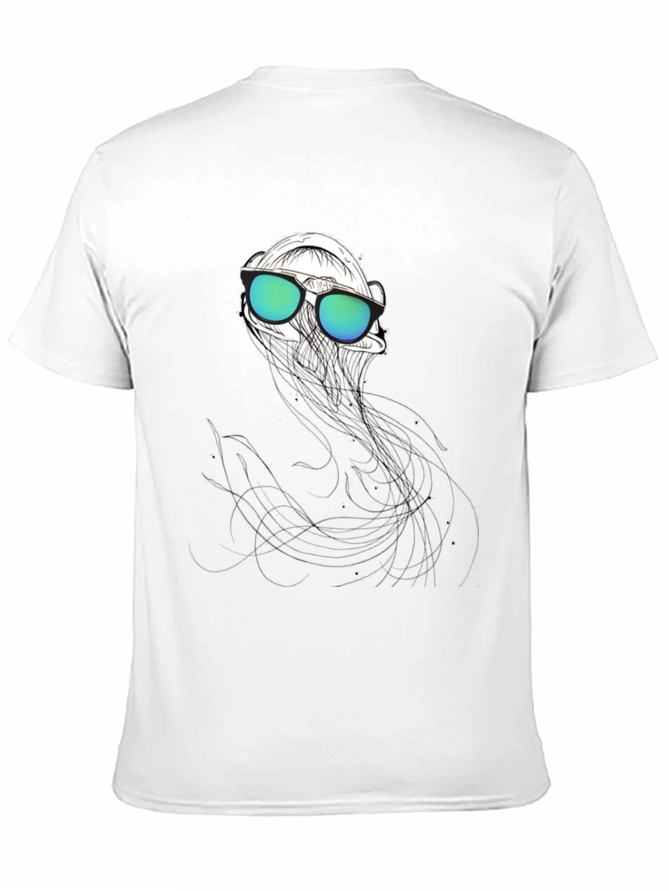 Cool Jellyfish Graphic Tee - Black Cotton T-Shirt