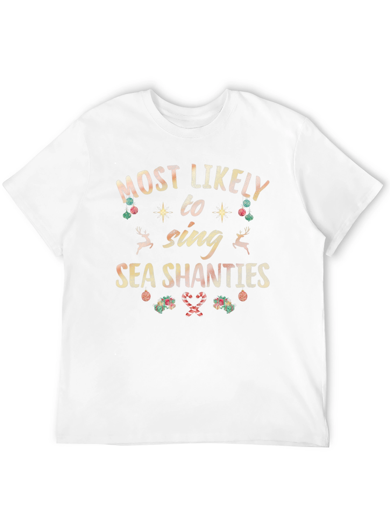 Most Likely To Sing Sea Shanties Christmas T-Shirt