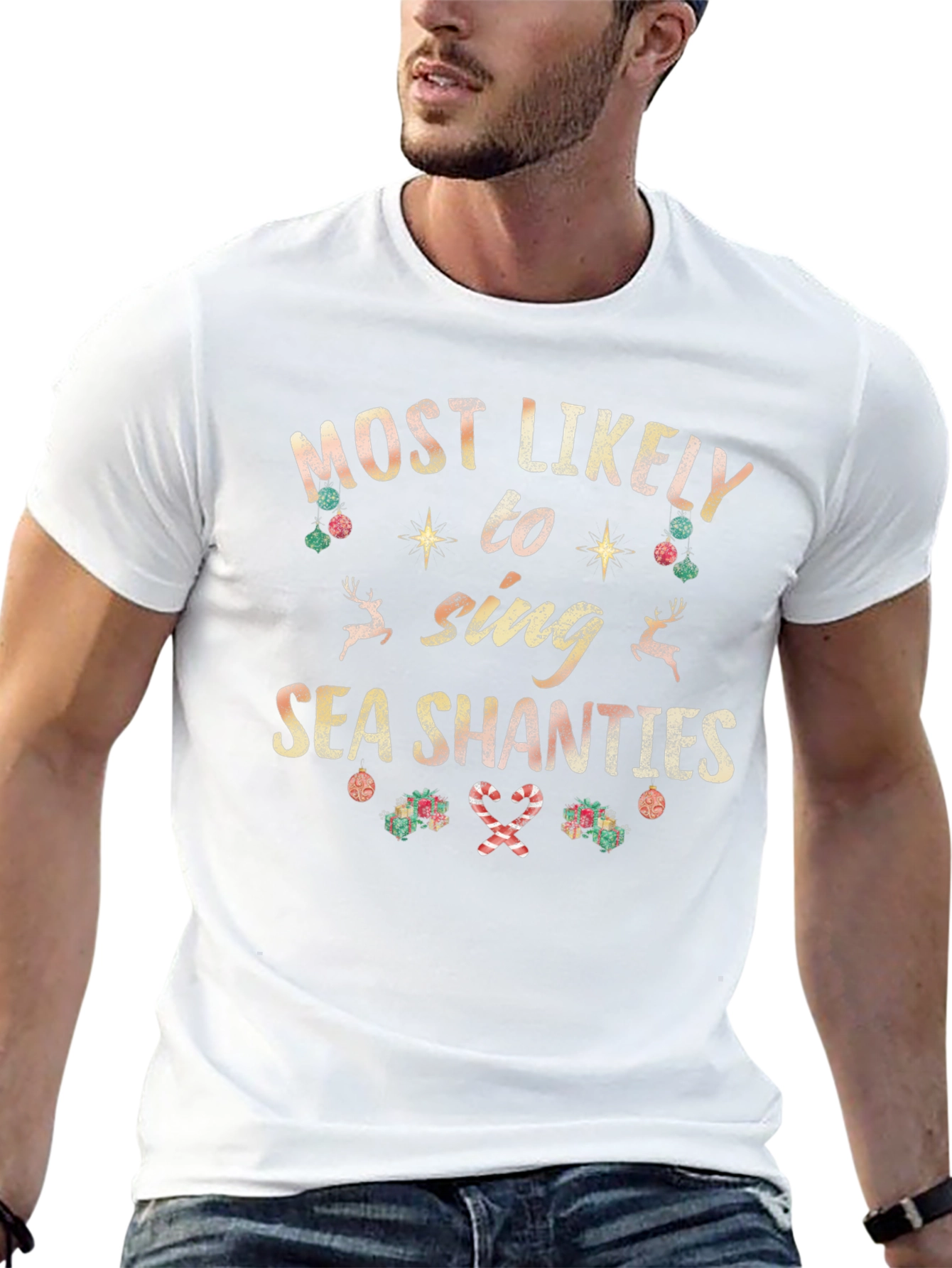 Most Likely To Sing Sea Shanties Christmas T-Shirt