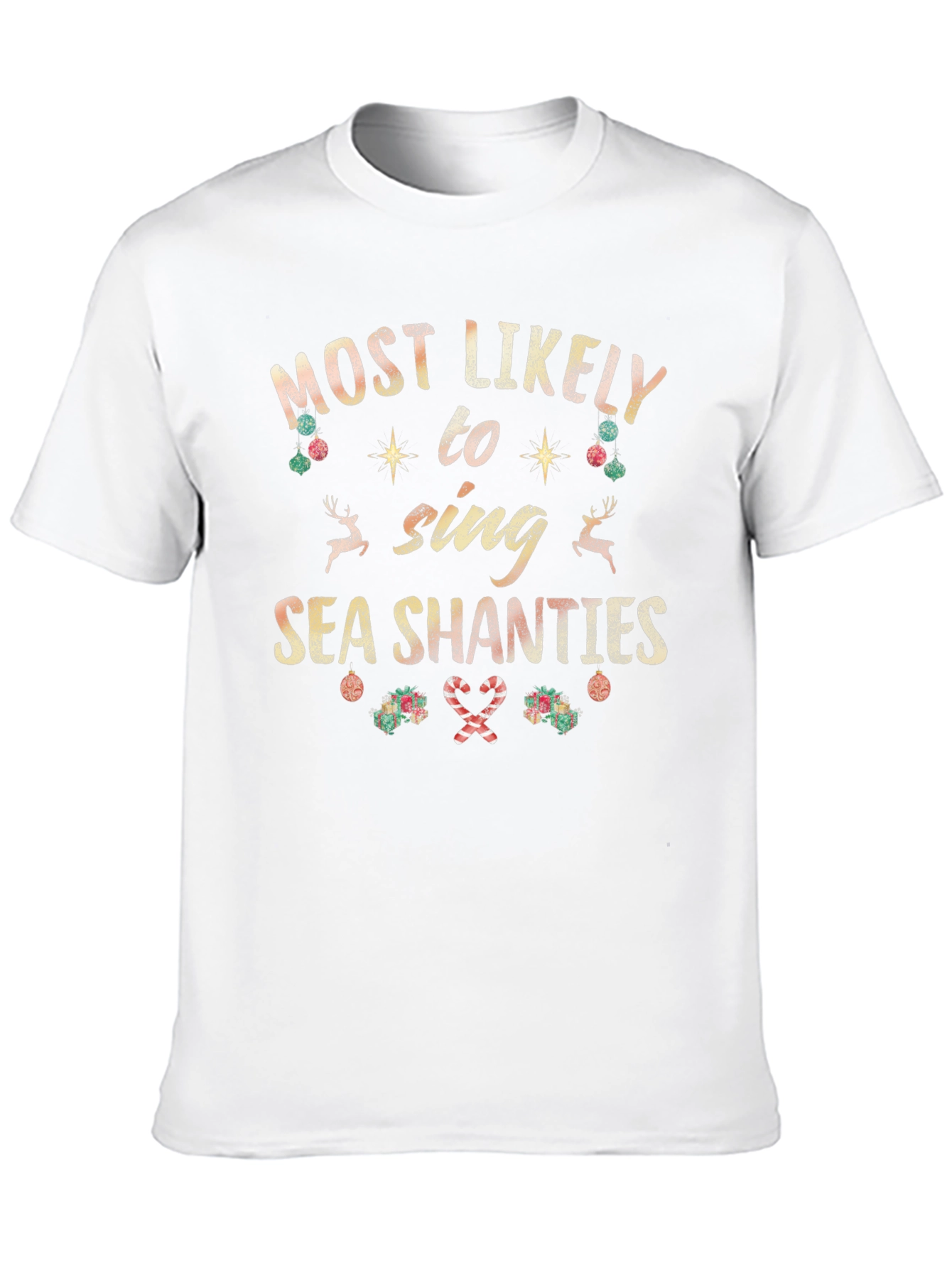 Most Likely To Sing Sea Shanties Christmas T-Shirt