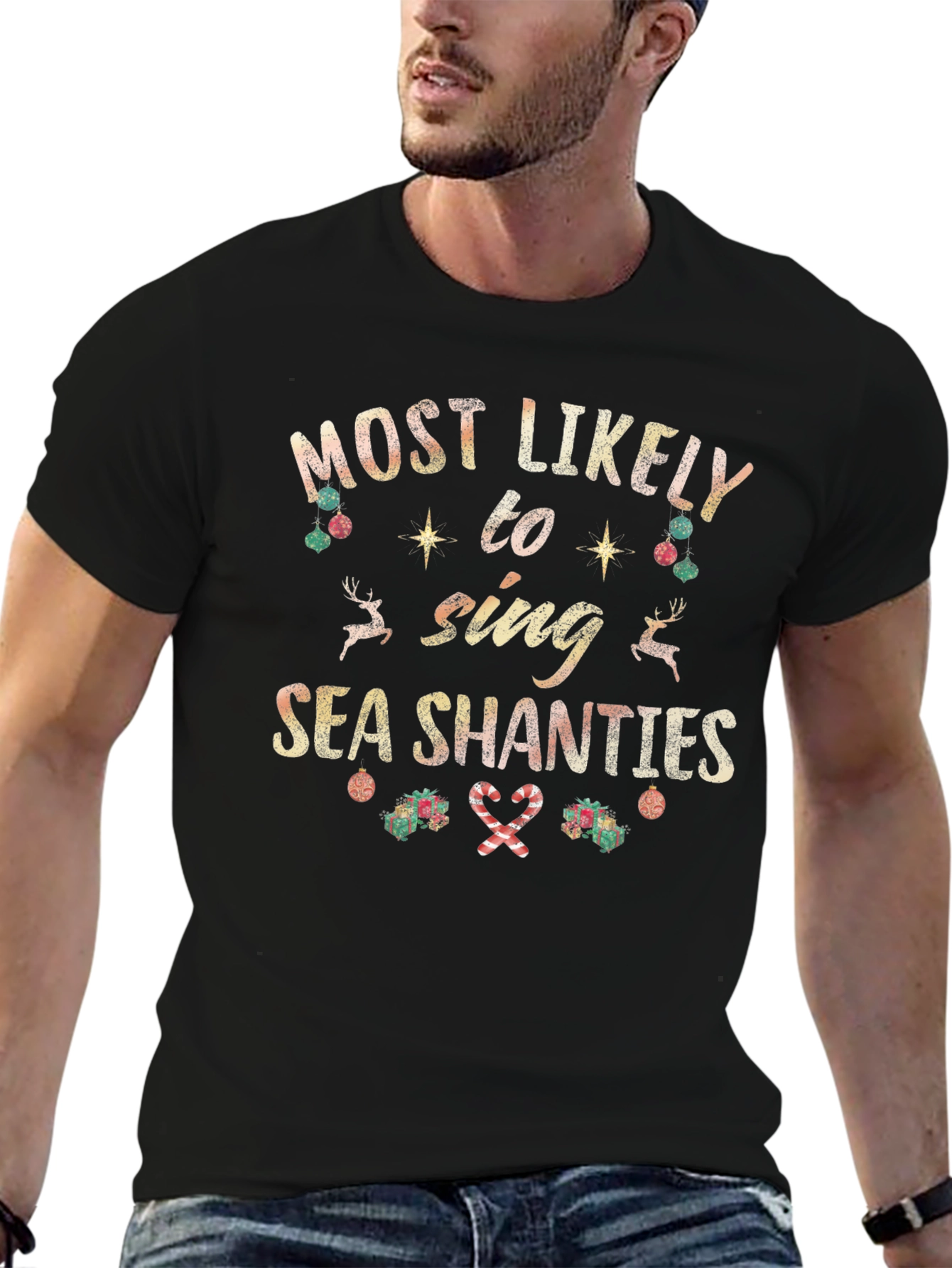 Most Likely To Sing Sea Shanties Christmas T-Shirt