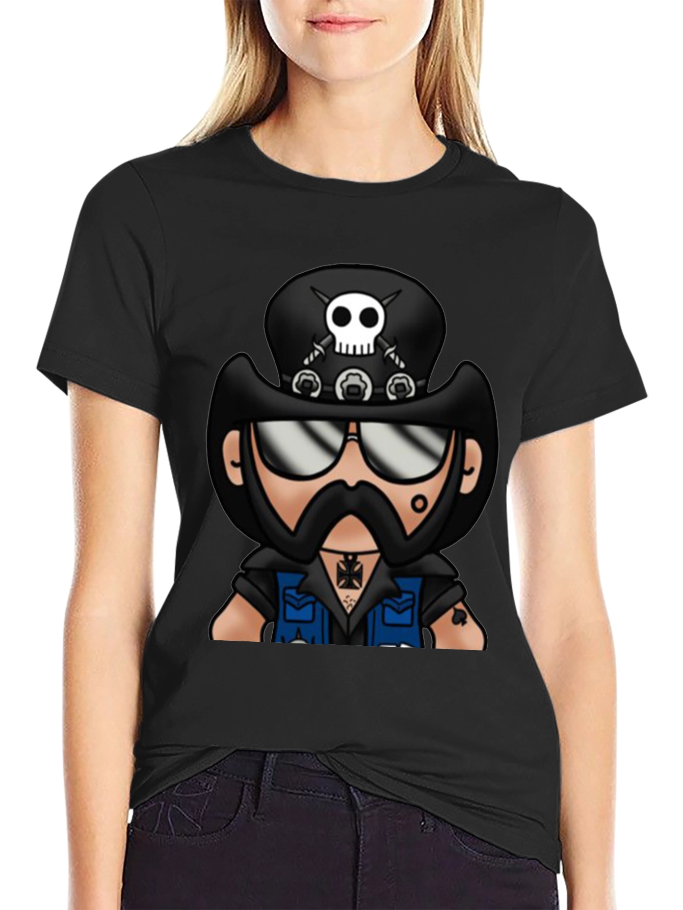Motorhead Lemmy Cartoon Black T-Shirt