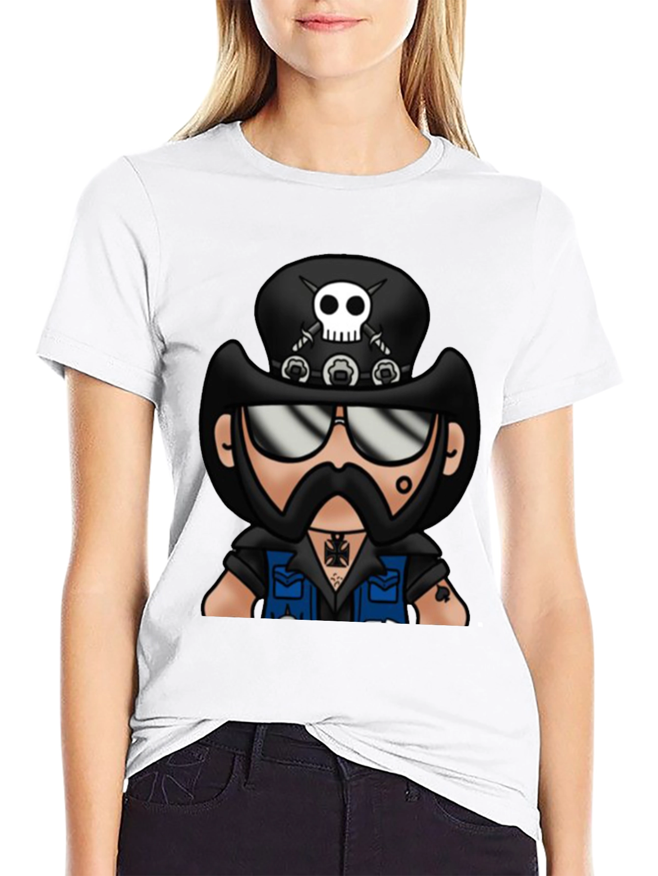 Motorhead Lemmy Cartoon Black T-Shirt