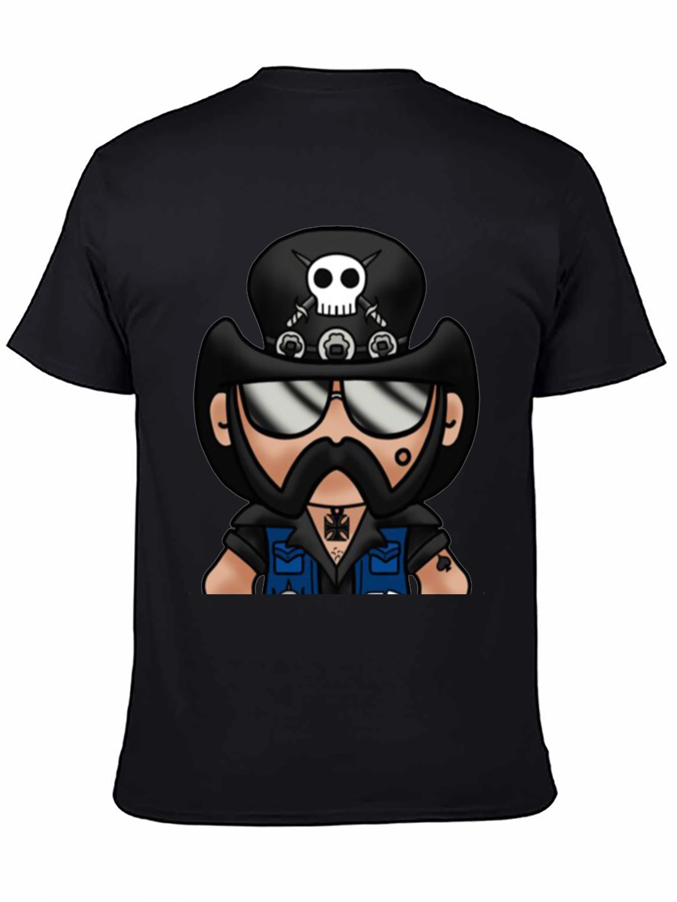 Motorhead Lemmy Cartoon Black T-Shirt