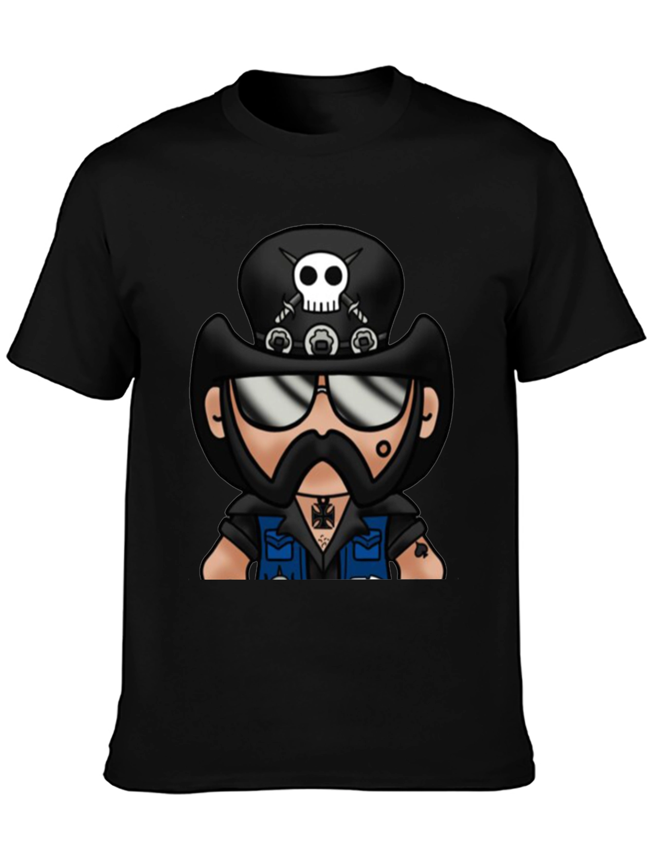 Motorhead Lemmy Cartoon Black T-Shirt