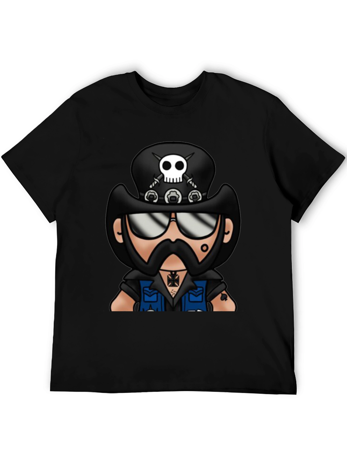 Motorhead Lemmy Cartoon Black T-Shirt