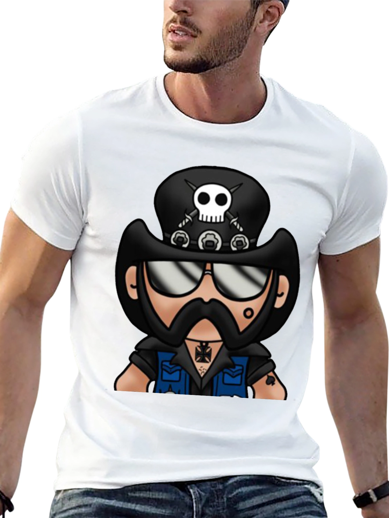 Motorhead Lemmy Cartoon Black T-Shirt