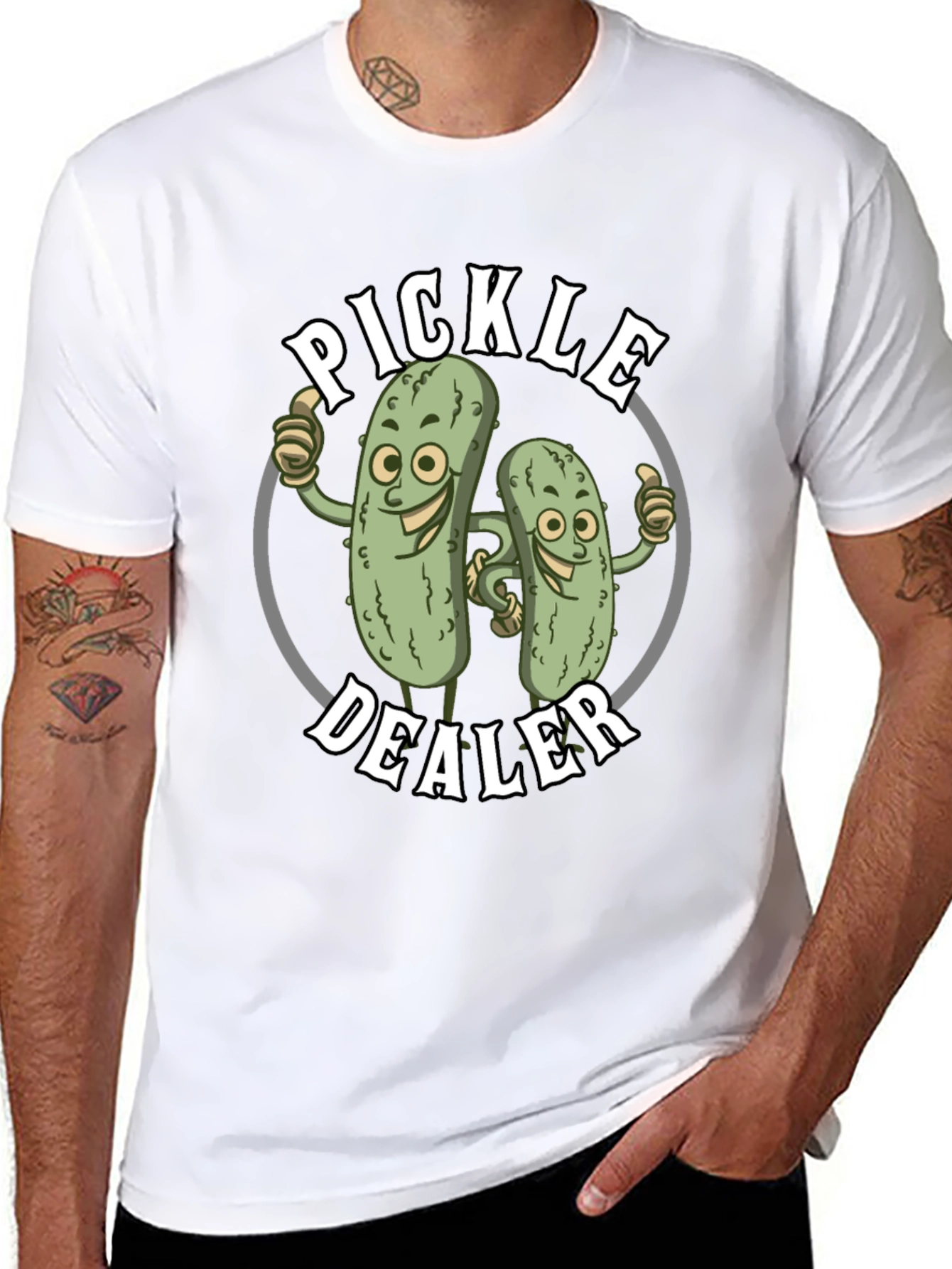 Pickle Dealer T-Shirt - Funny Pickle Cartoon Tee