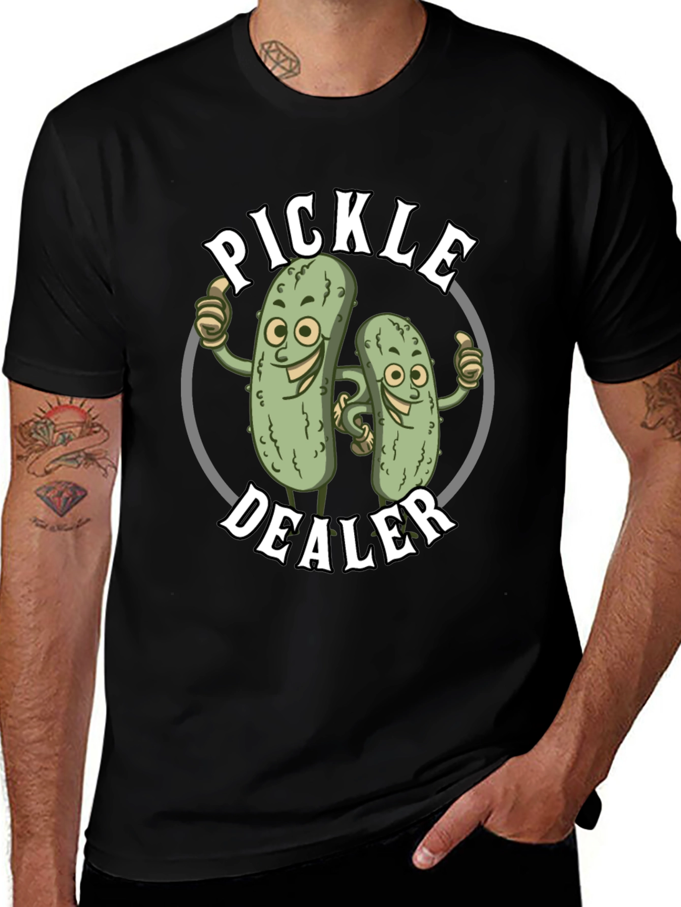 Pickle Dealer T-Shirt - Funny Pickle Cartoon Tee