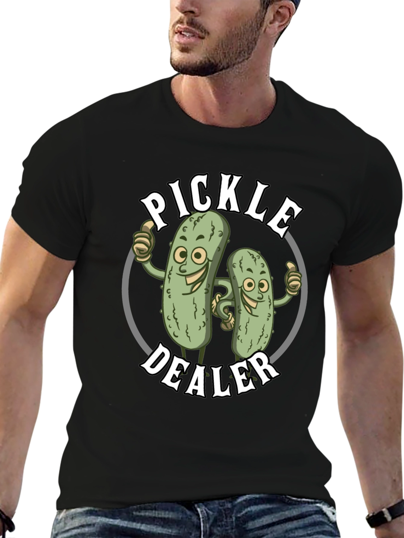 Pickle Dealer T-Shirt - Funny Pickle Cartoon Tee