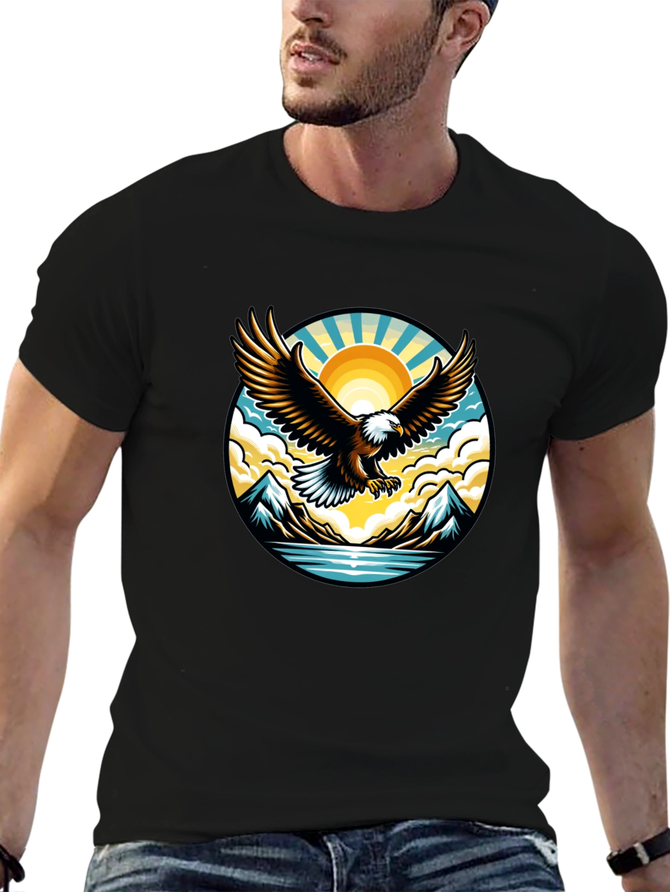 Eagle Graphic Print T-Shirt