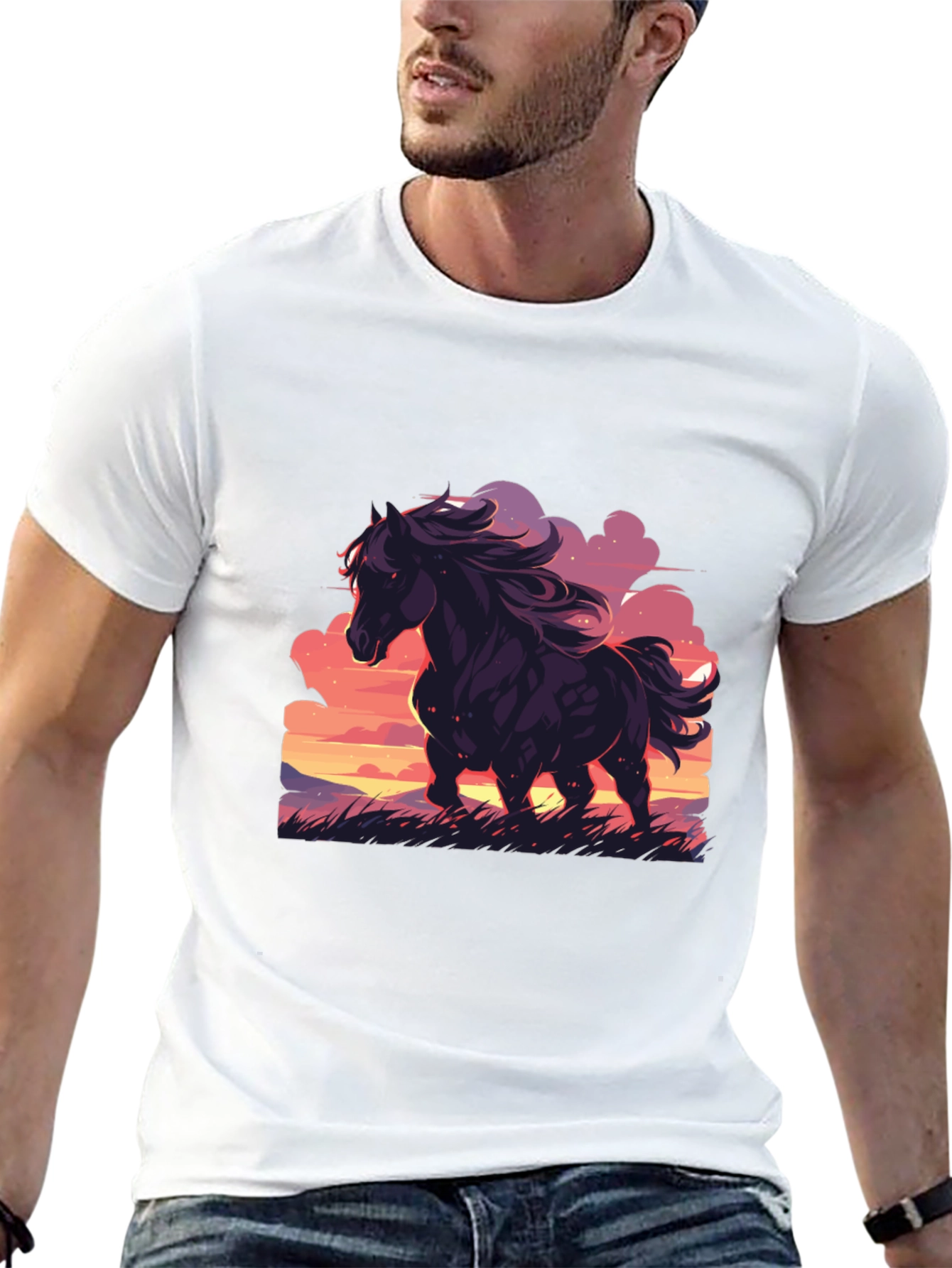 Horse Sunset Graphic Tee