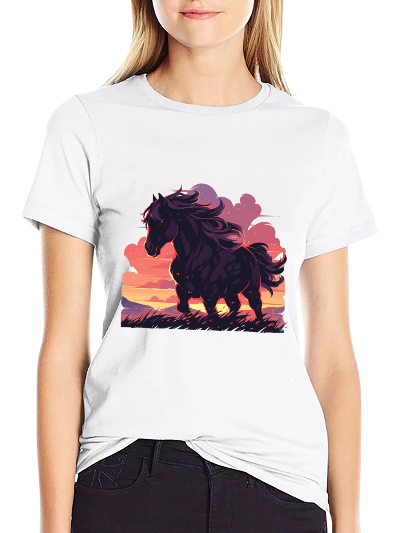 Horse Sunset Graphic Tee