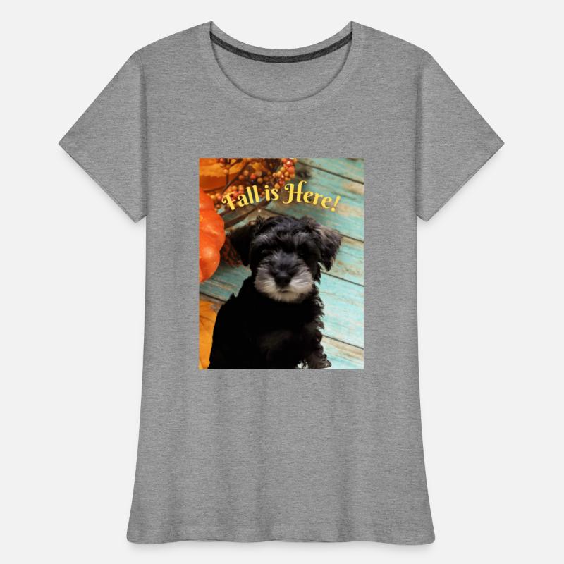 Fall is Here Mini Schnauzer Blue Pumpkin Yellow