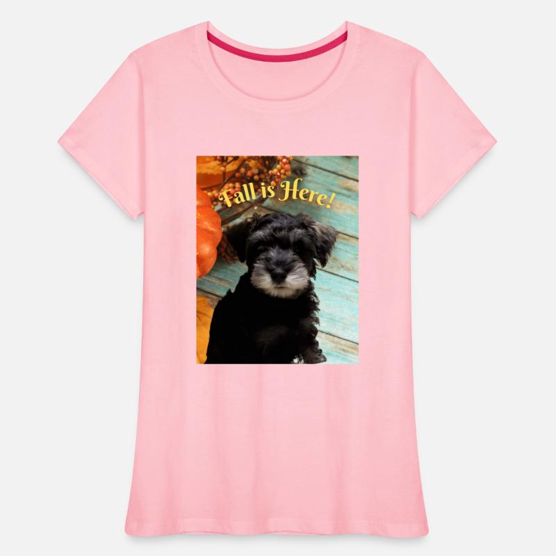 Fall is Here Mini Schnauzer Blue Pumpkin Yellow