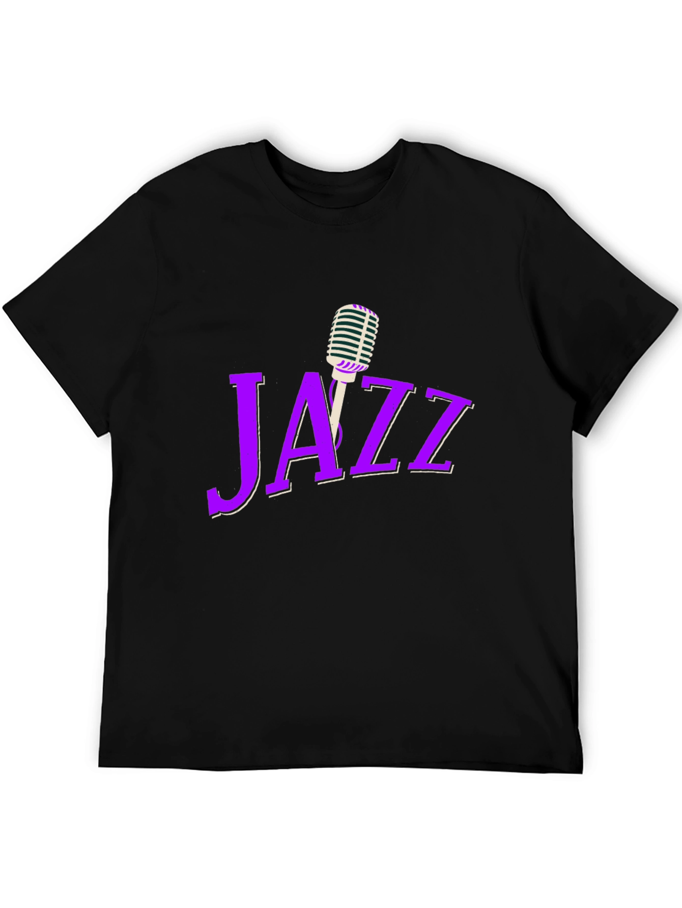 Jazz Music Graphic T-Shirt - Classic Microphone Design