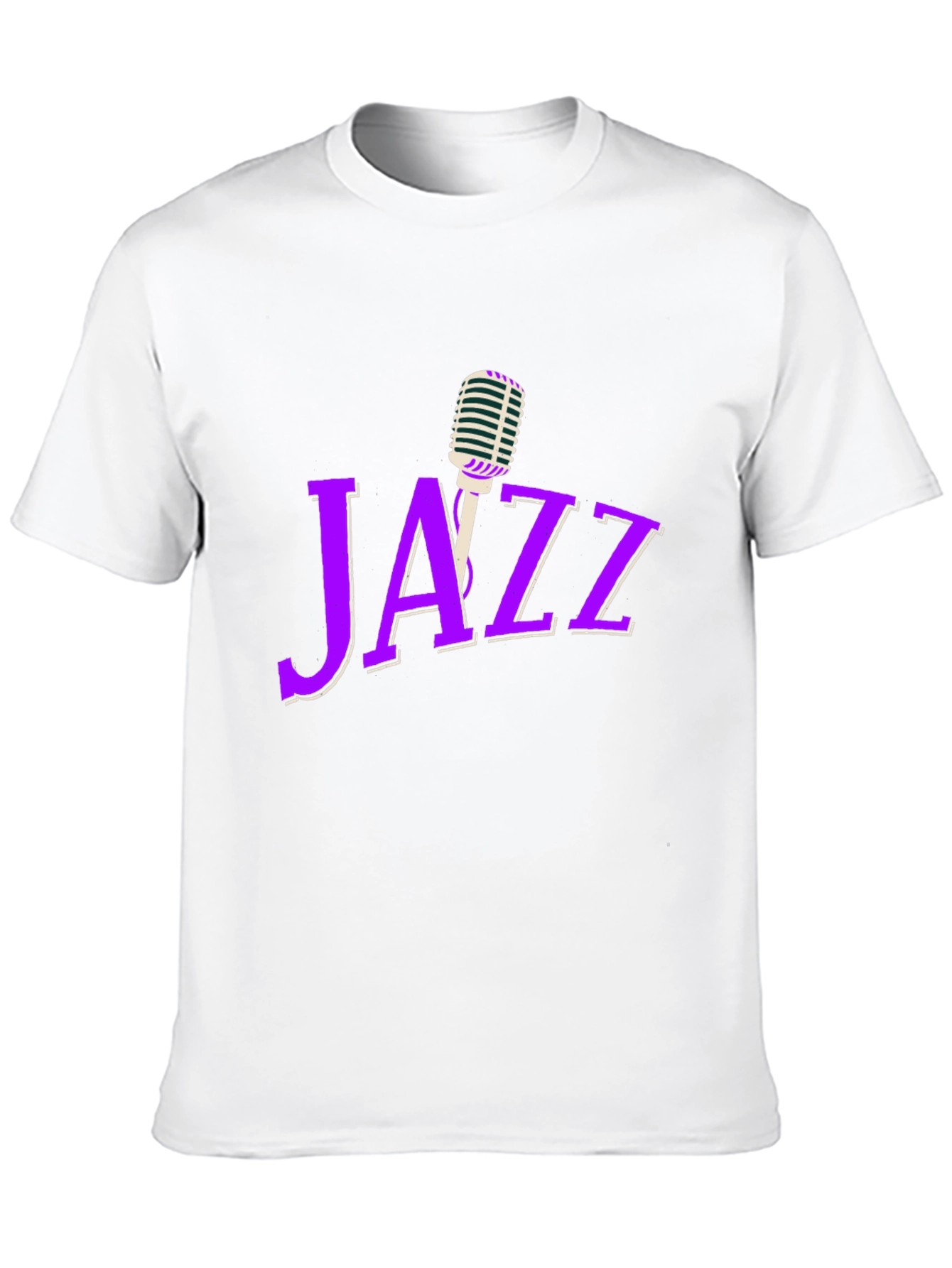 Jazz Music Graphic T-Shirt - Classic Microphone Design