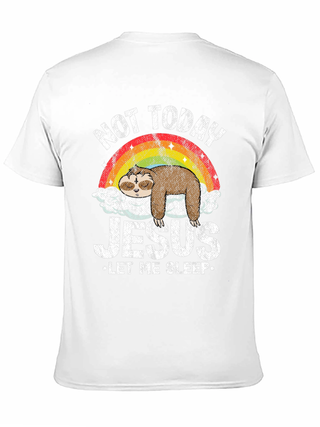Not Today Jesus Sloth Graphic Tee