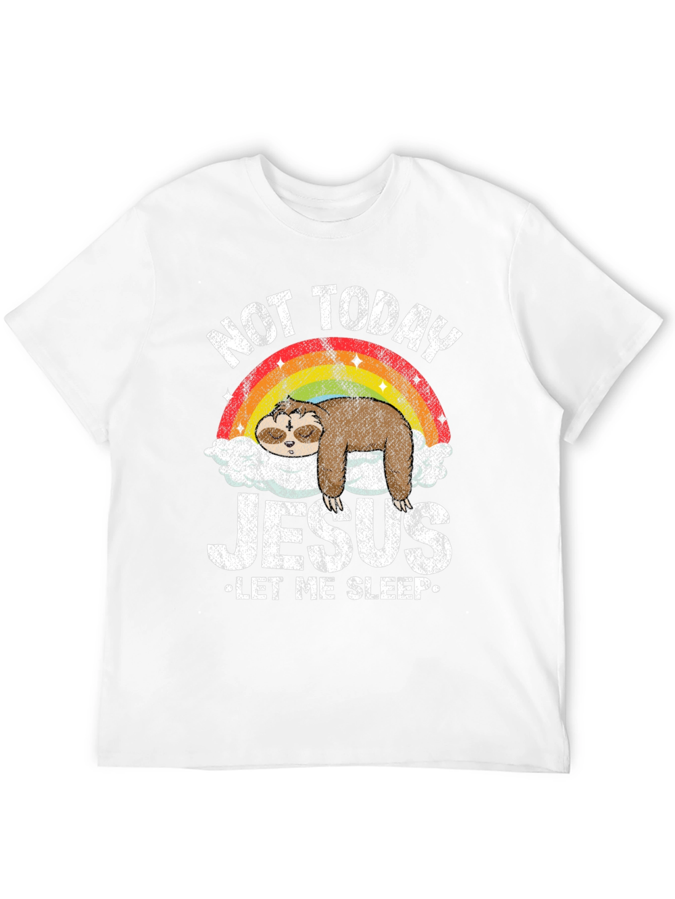 Not Today Jesus Sloth Graphic Tee