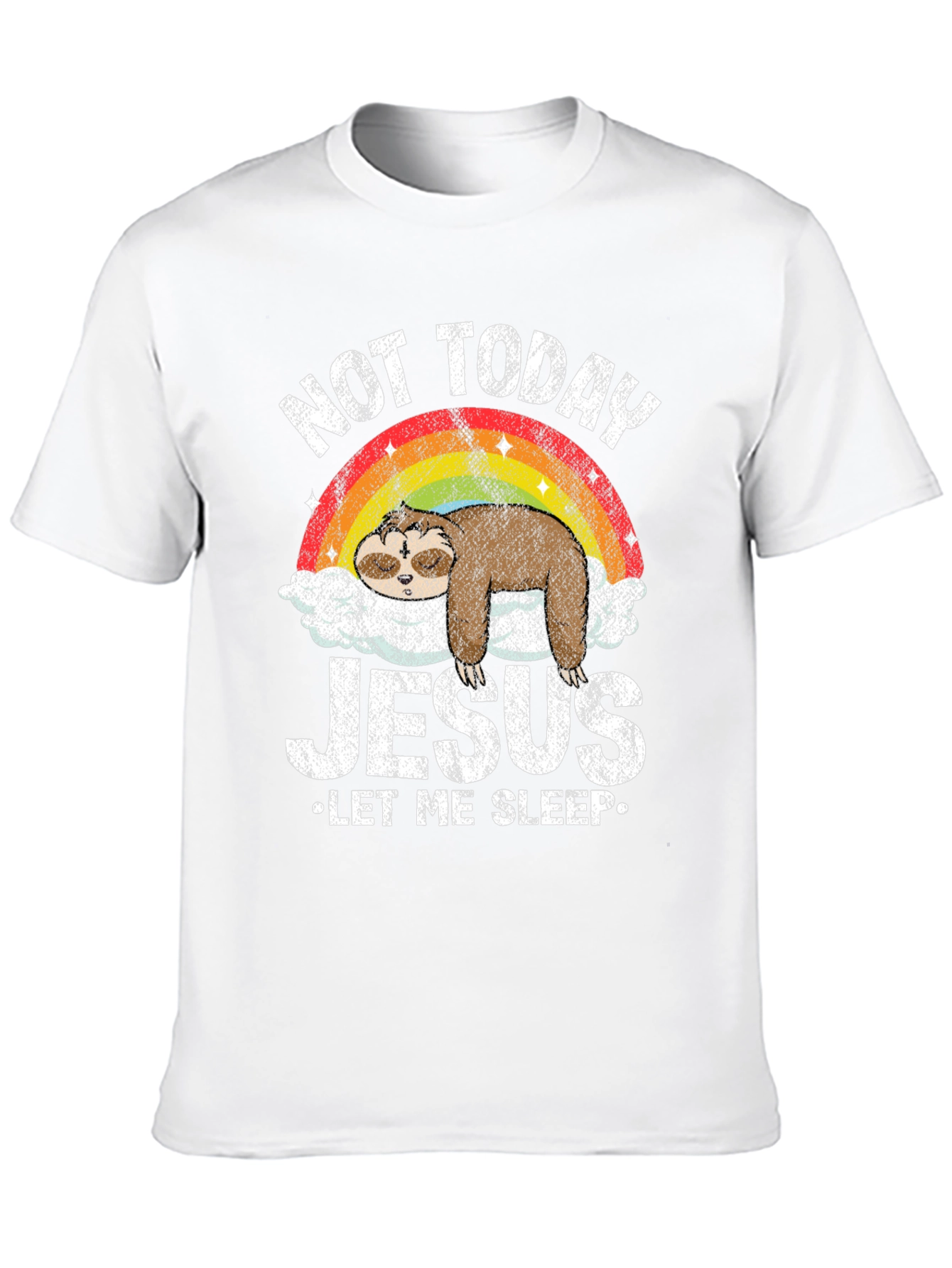 Not Today Jesus Sloth Graphic Tee