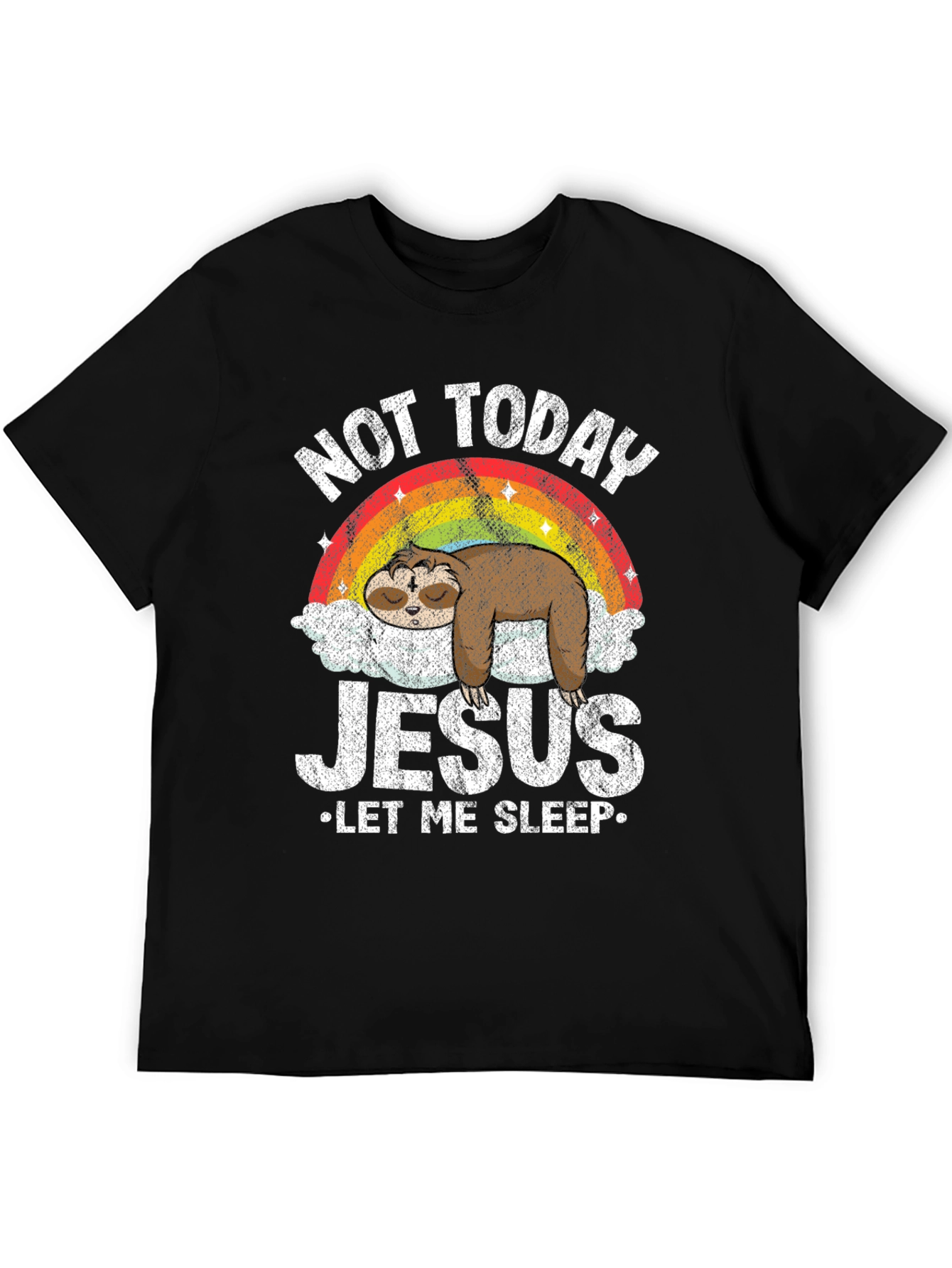 Not Today Jesus Sloth Graphic Tee