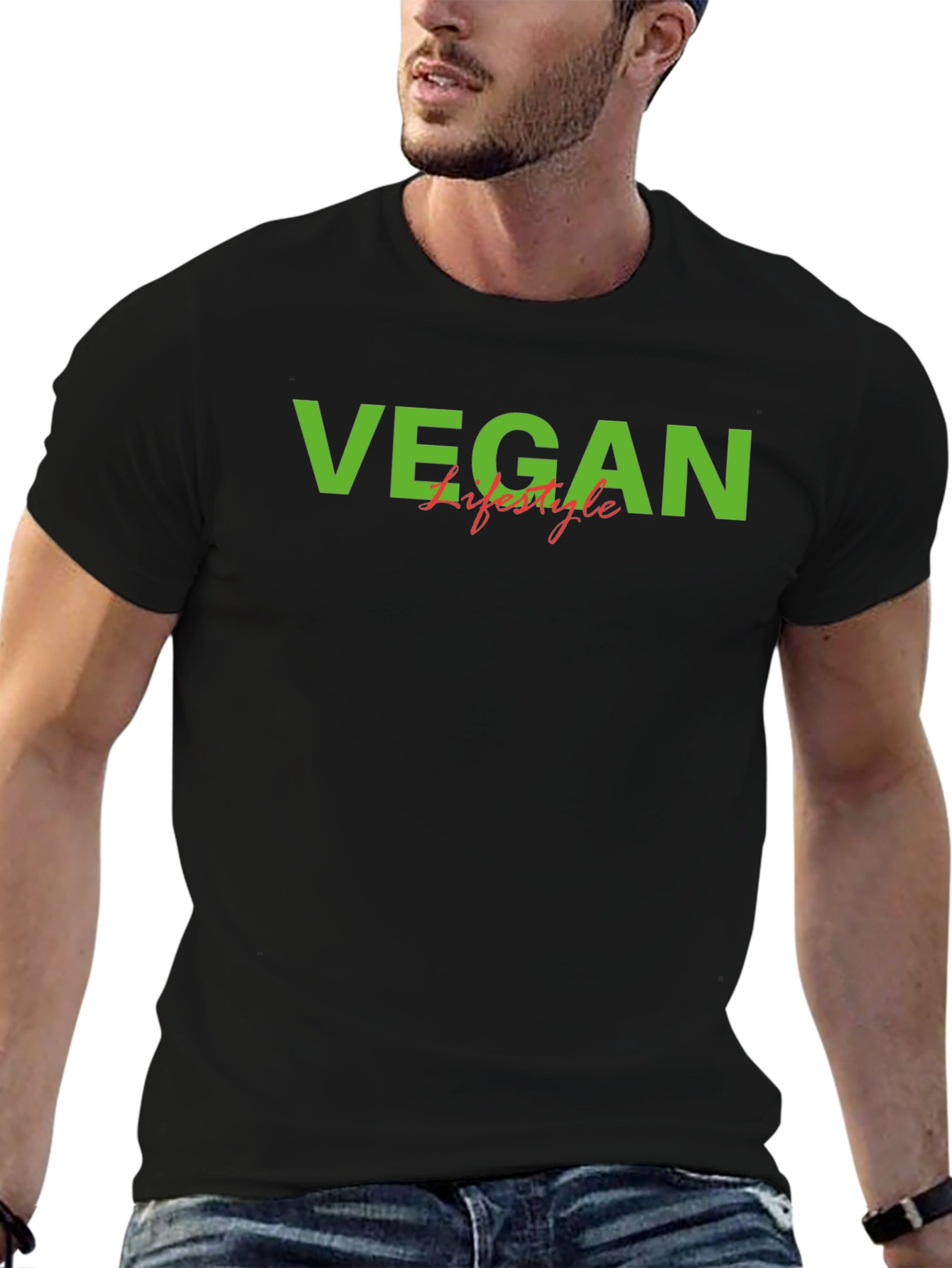 Vegan Lifestyle Graphic T-Shirt - Black
