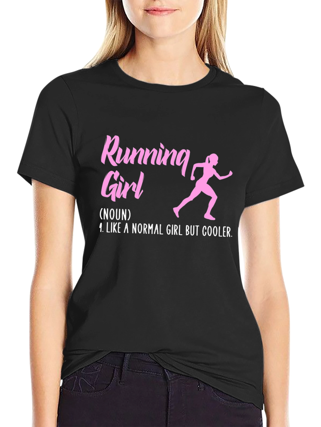 Running Girl Tee - Cool Womens Sport Shirt
