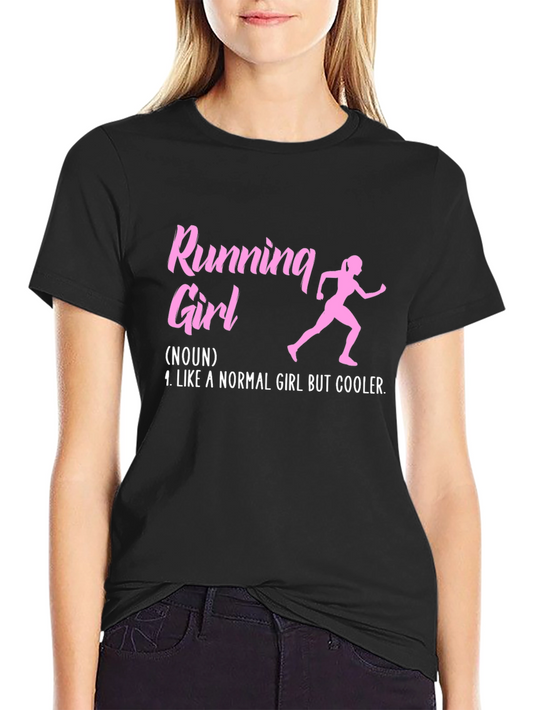Running Girl Tee - Cool Womens Sport Shirt