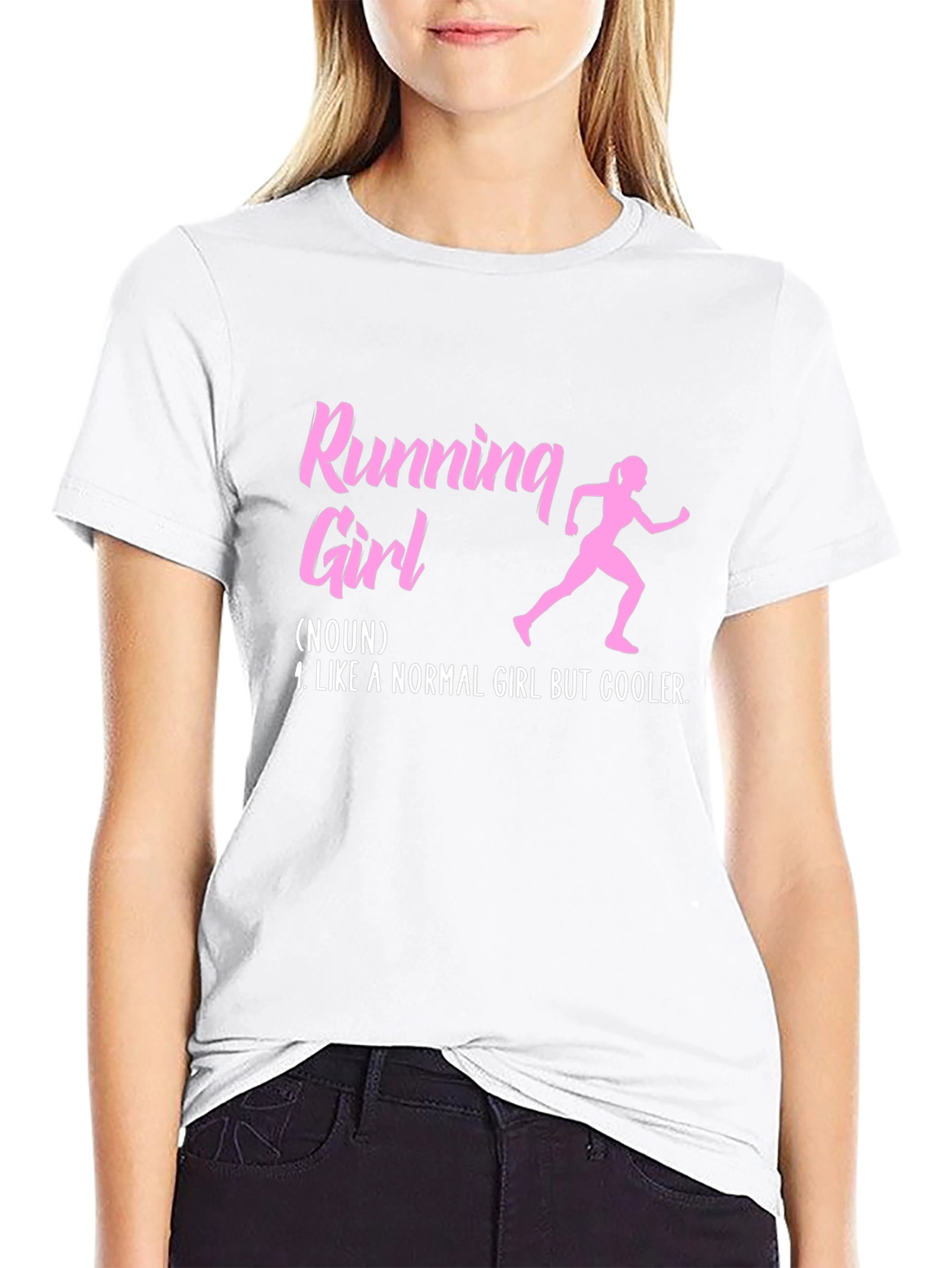 Running Girl Tee - Cool Womens Sport Shirt