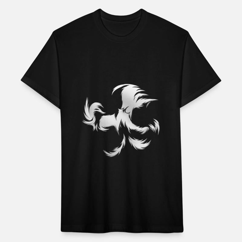 Feather Fan – Elegant White Flow on Black