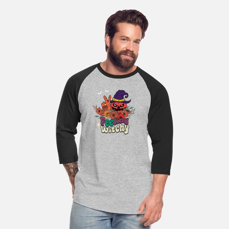 Feeling Witchy Funny Halloween Pumpkin Retro