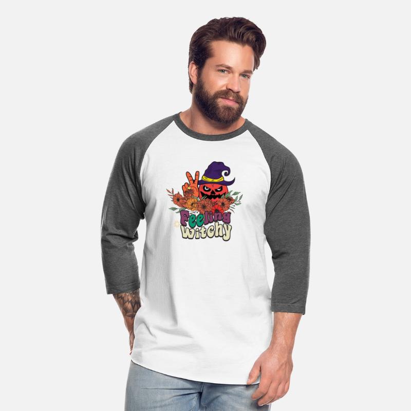 Feeling Witchy Funny Halloween Pumpkin Retro