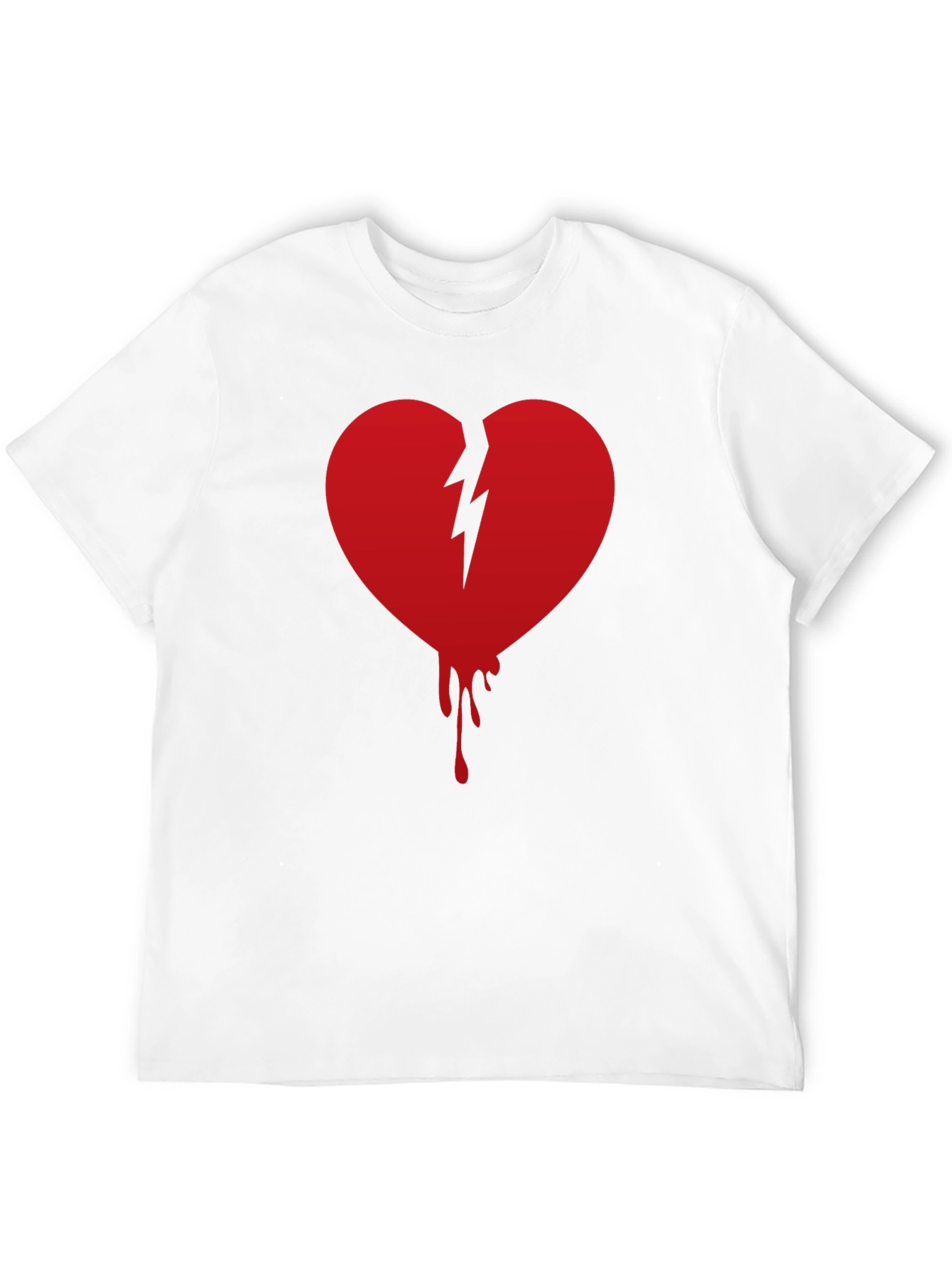 Broken Heart Graphic Tee - Mens Black T-Shirt