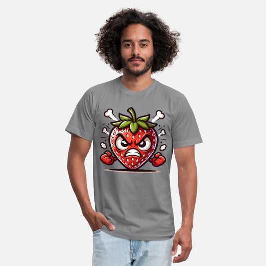 Fierce Strawberry Cartoon Art for Bold Personality