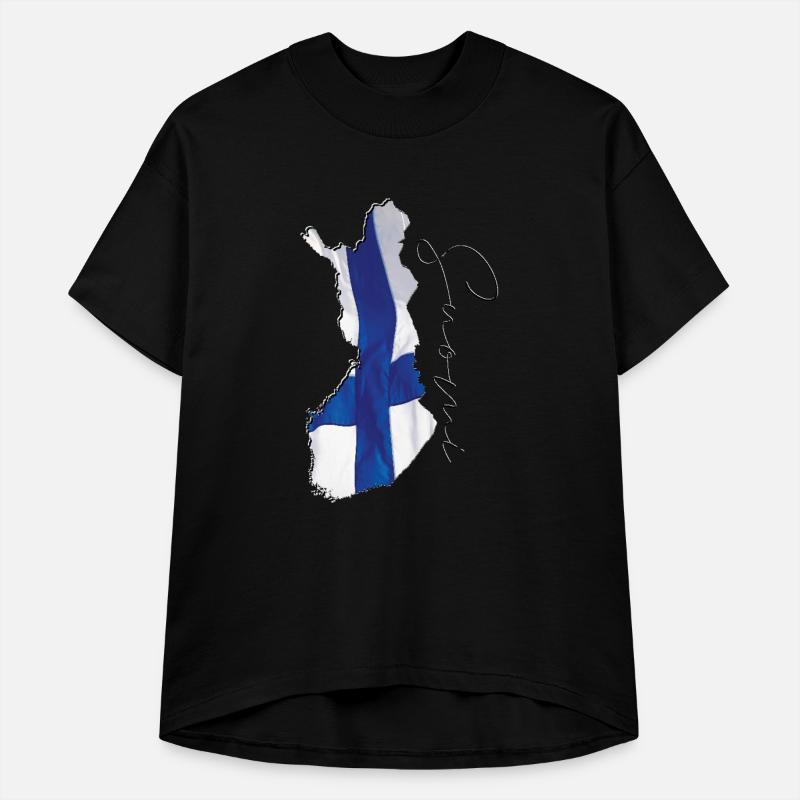 Finland Flag in Finland Map FI