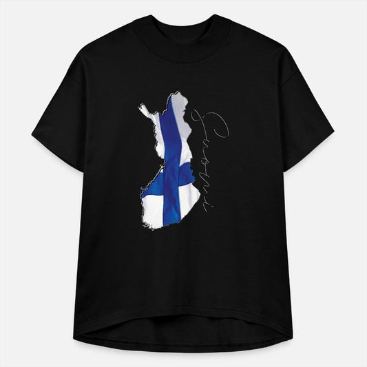 Finland Flag in Finland Map FI