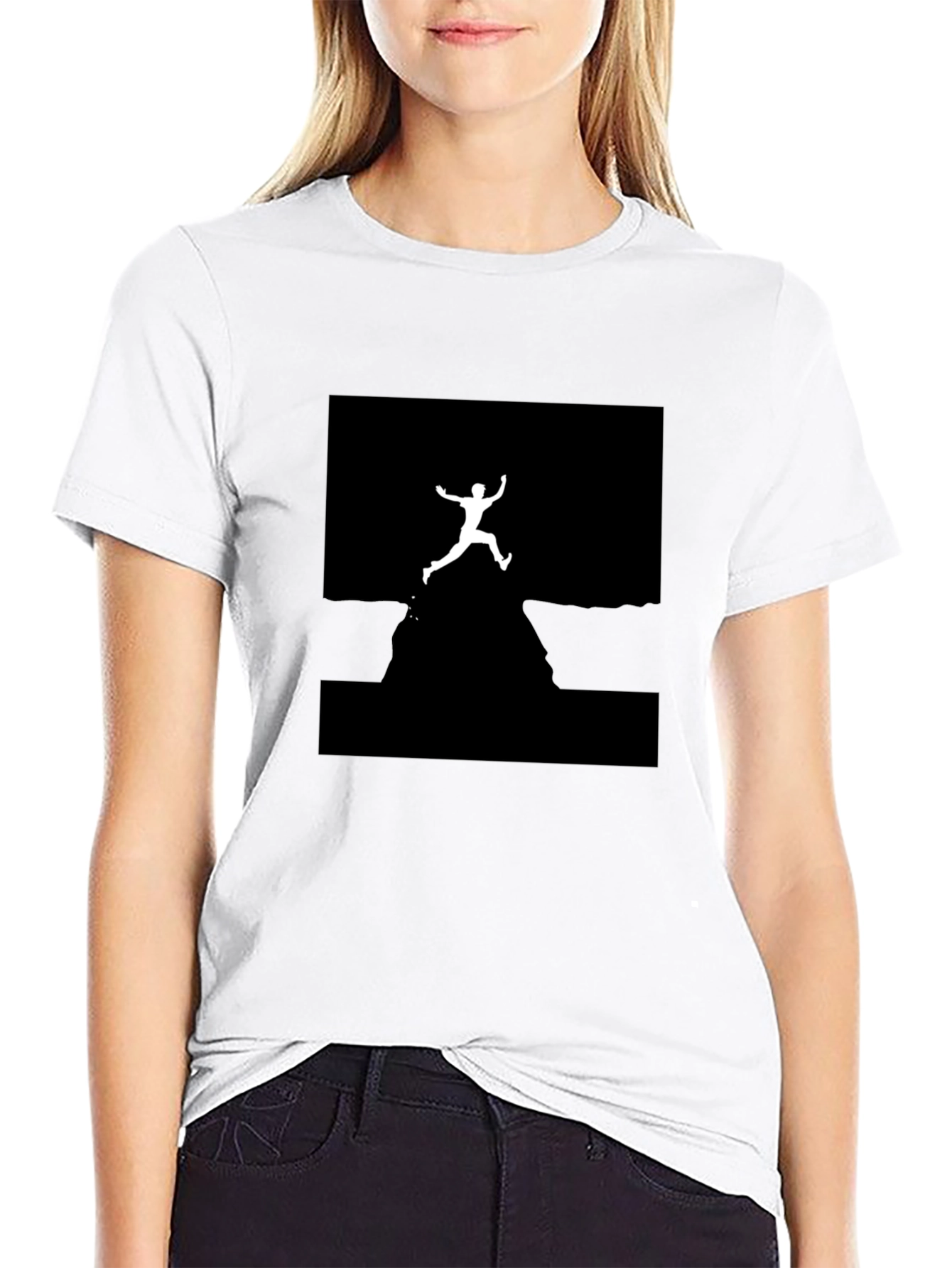 Cliff Jumper Graphic Tee - Black Cotton T-Shirt