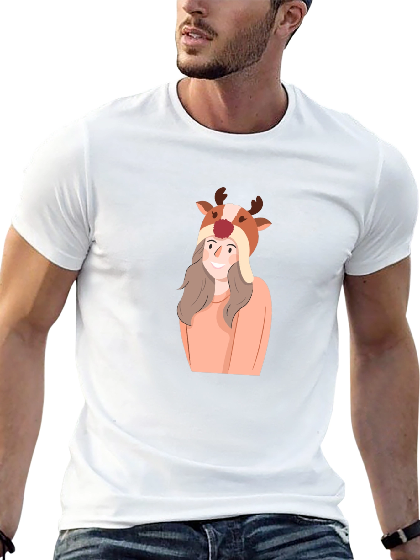 Reindeer Girl T-Shirt - Holiday Cheer
