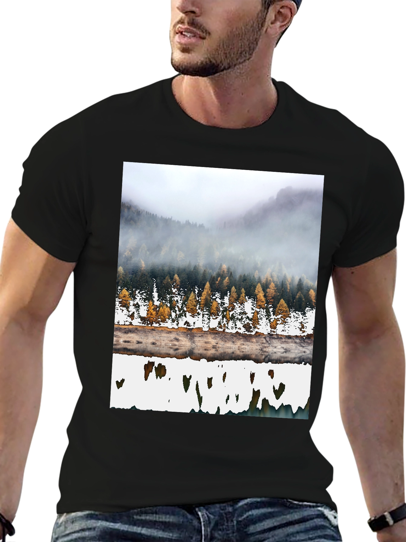 Mountain Forest Reflection Graphic Tee