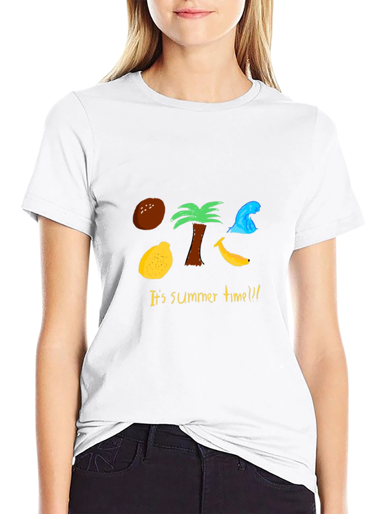 Summer Time Graphic Tee - Mens Black T-Shirt