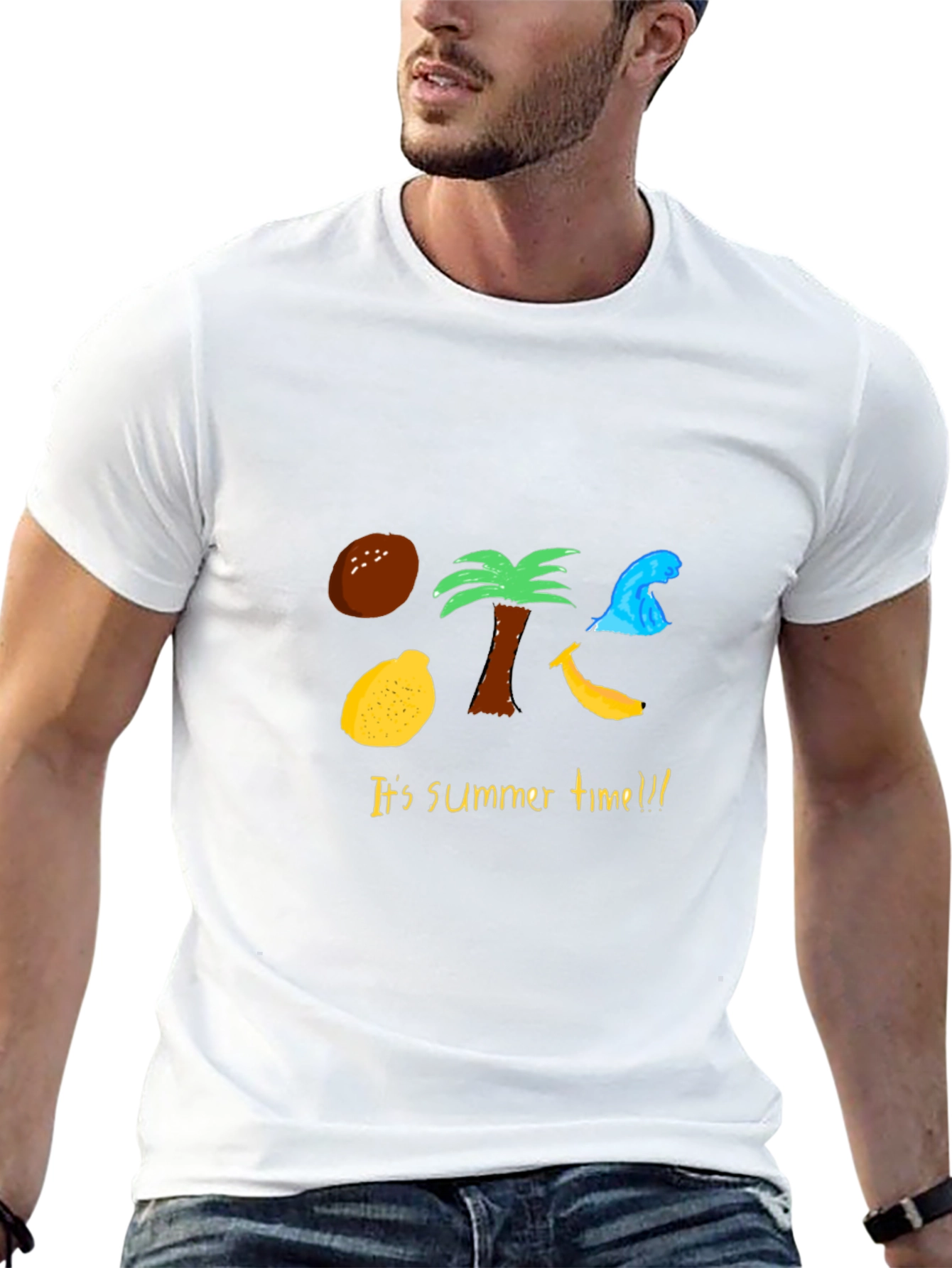 Summer Time Graphic Tee - Mens Black T-Shirt